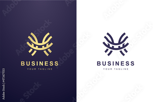 Fototapeta Naklejka Na Ścianę i Meble -  Initial Letter H Logo For Business or Media Company.