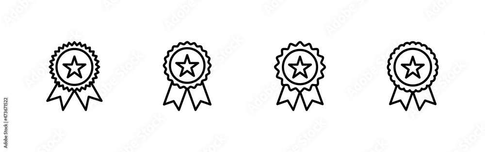 Badge icon set. Awards icon vector. Achieve sign and symbols Badge icon set. Awards icon vector. Achieve sign and symbols