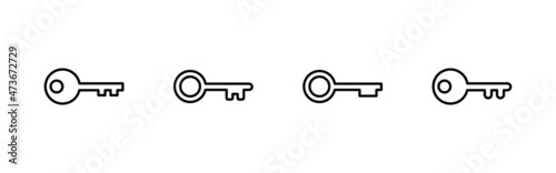Key icons set. Key sign and symbol. © avaicon