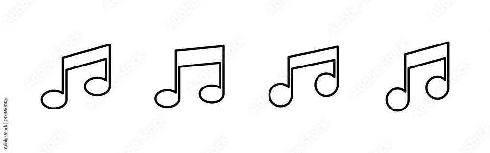 Music icons set. note music sign and symbol Music icons set. note music sign and symbol