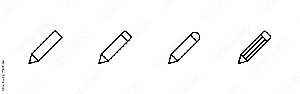 Pencil icons set. pen sign and symbol. edit icon vector Pencil icons set. pen sign and symbol. edit icon vector