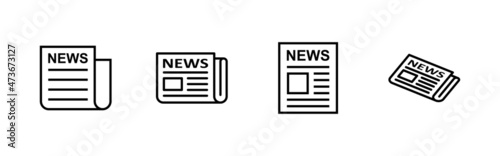 Newspaper icons set. news paper sign and symbolign