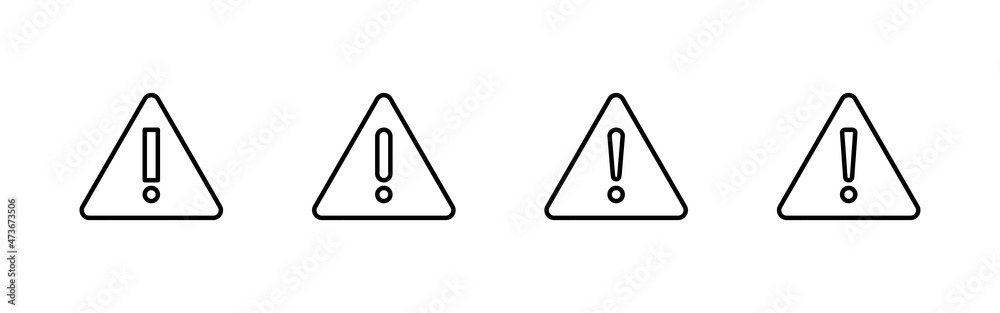 Exclamation danger icons set. attention sign and symbol. Hazard warning attention sign Exclamation danger icons set. attention sign and symbol. Hazard warning attention sign