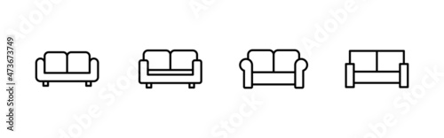 Sofa icons set. sofa sign and symbol. furniture icon © avaicon