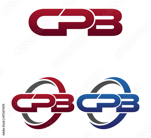 Free Download Modern 3 Letters Initial logo Vector Swoosh Red Blue CPB - GFXLoad