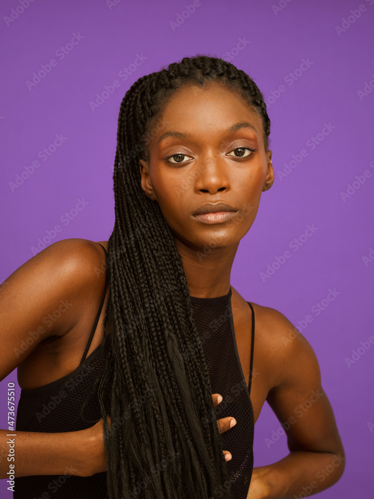 over purple studio portrait over purple studio portrait