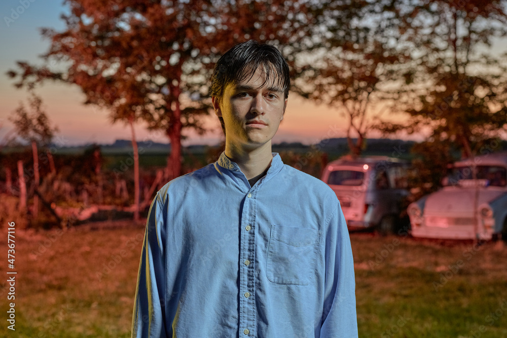 Portrait Of A Man Looking At The Camera