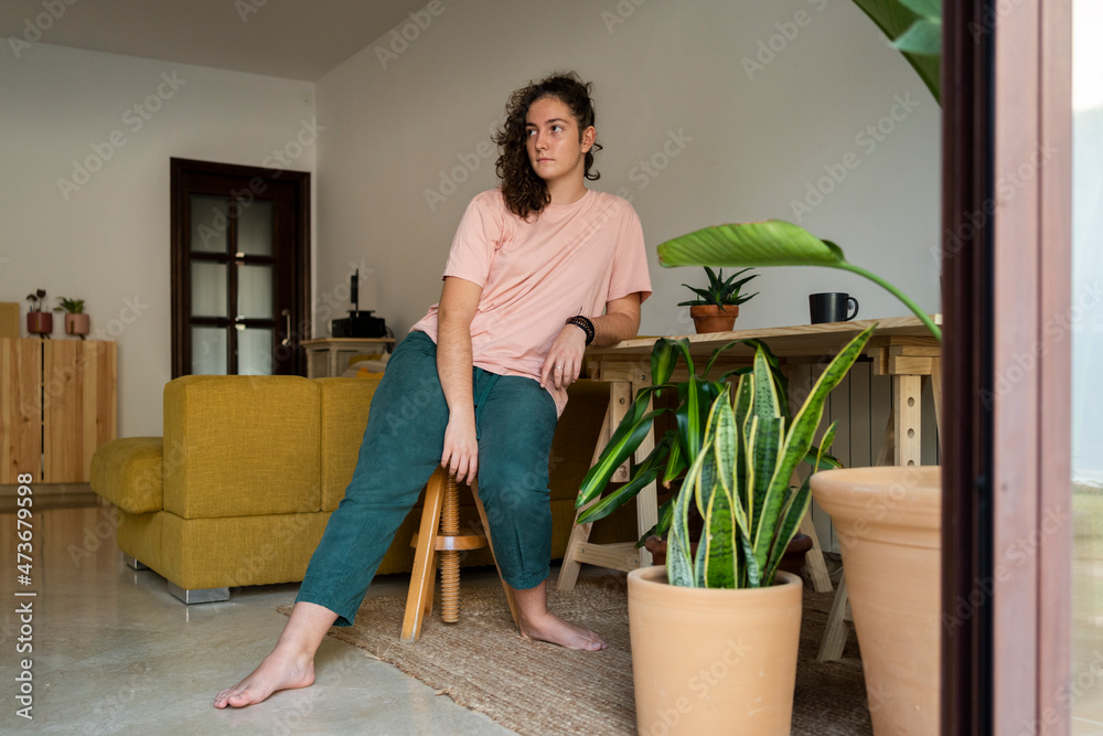 Teenager relaxing at home Teenager relaxing at home