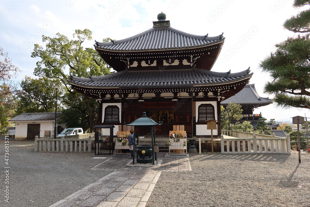 Amida-dou Buddhist temple in the precincts of Konkai-koumyou-ji in Kyoto City in Japan 日本の京都市にある金戒光明寺境内の阿弥陀堂 Amida-dou Buddhist temple in the precincts of Konkai-koumyou-ji in Kyoto City in Japan 日本の京都市にある金戒光明寺境内の阿弥陀堂