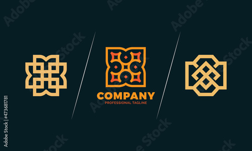 Letter X logo set