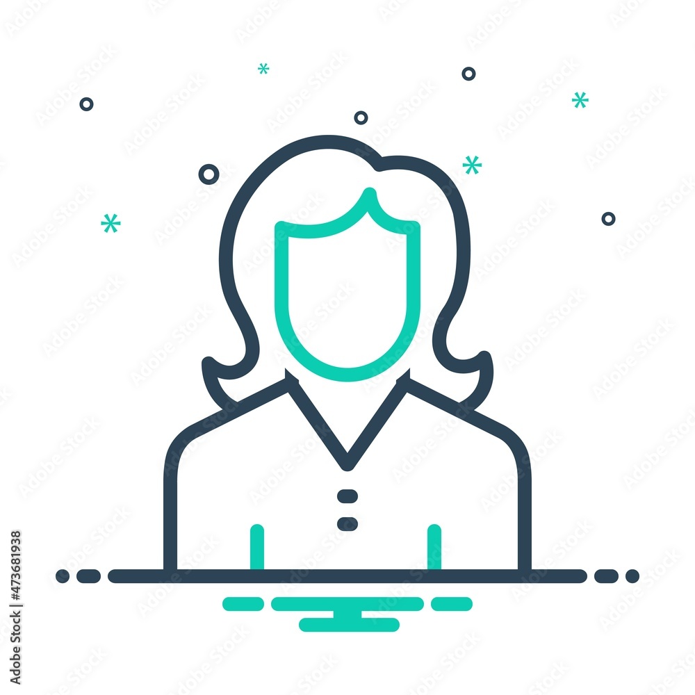 Mix icon for girl female Mix icon for girl female