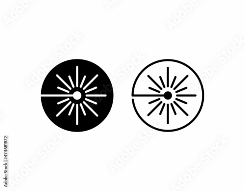 laser beam vector icon