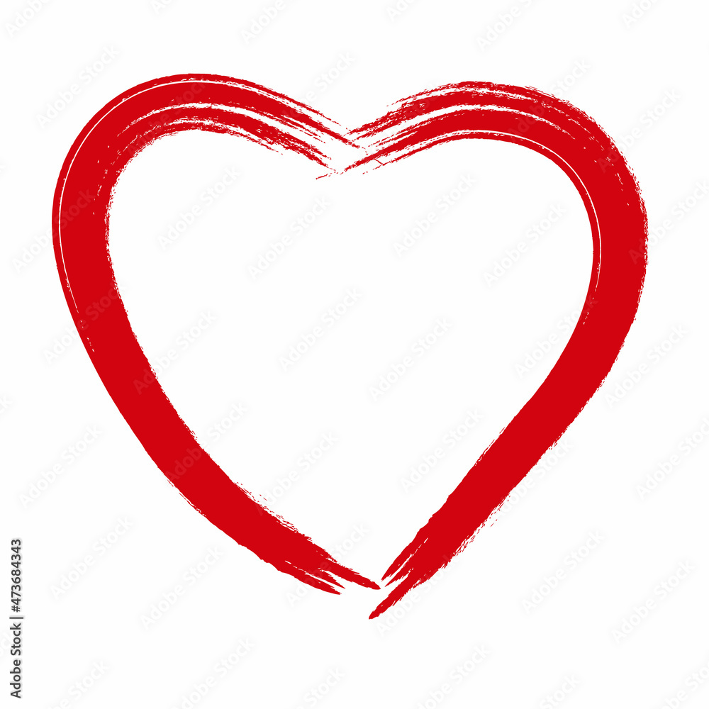 Red heart on white background. Vector. Red heart on white background. Vector.