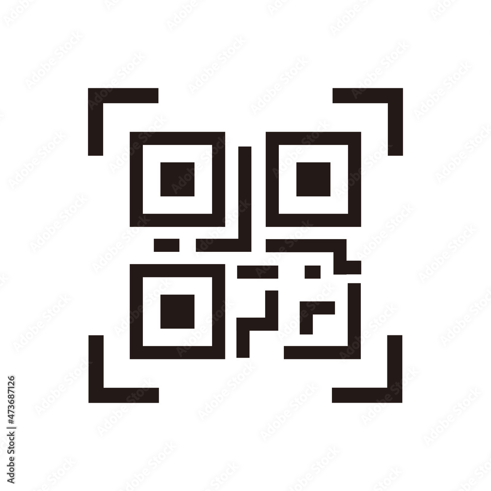 Scanning QR code on phone screen icon, for interface concept elements, app ui ux web Scanning QR code on phone screen icon, for interface concept elements, app ui ux web