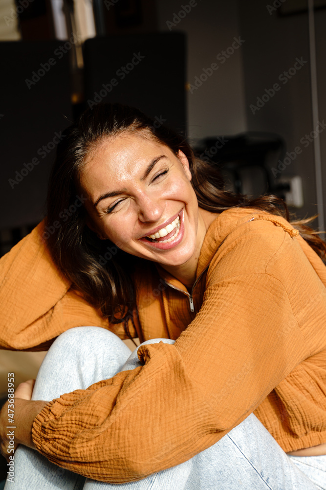 Pretty woman laughing portrait Pretty woman laughing portrait