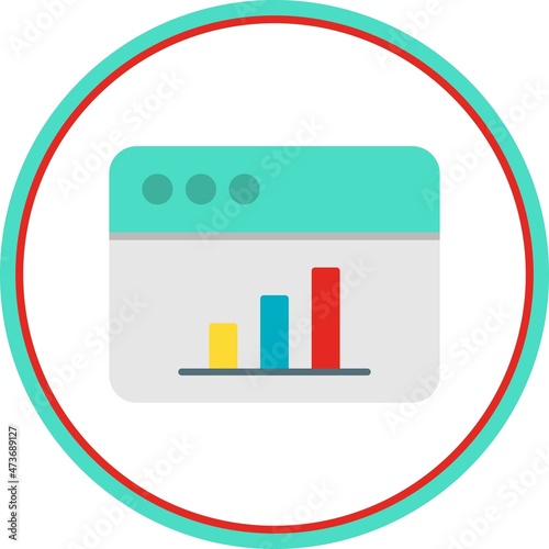 profits Flat Circle Vector Icon Design