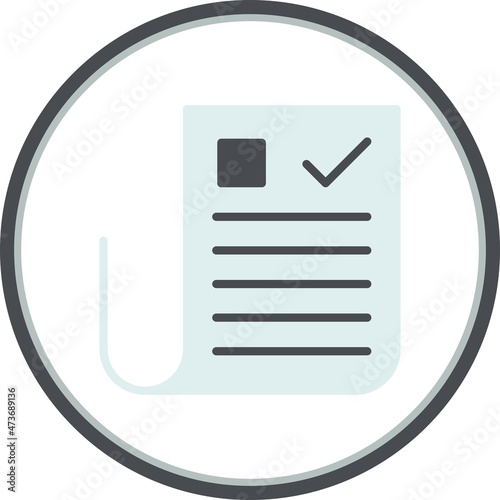 consent Flat Circle Vector Icon Design