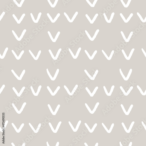 check mark hand drawn minimalist scandinavian seamless pattern soft gray palette