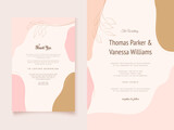 memphis style wedding invitation card template design