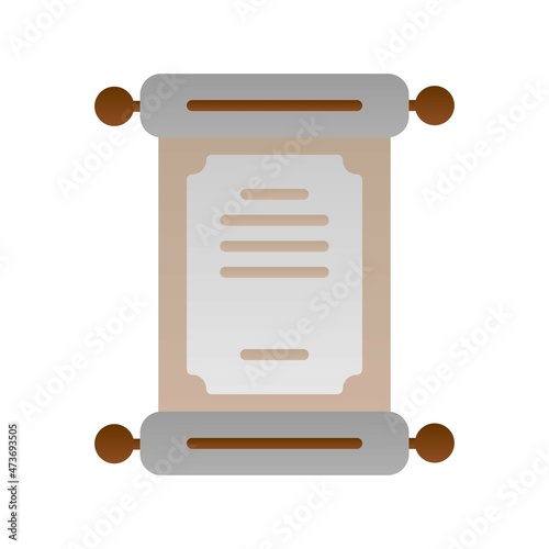 Manuscript Flat Gradient Vector Icon Design