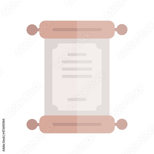 Manuscript Flat Light Vector Icon Design