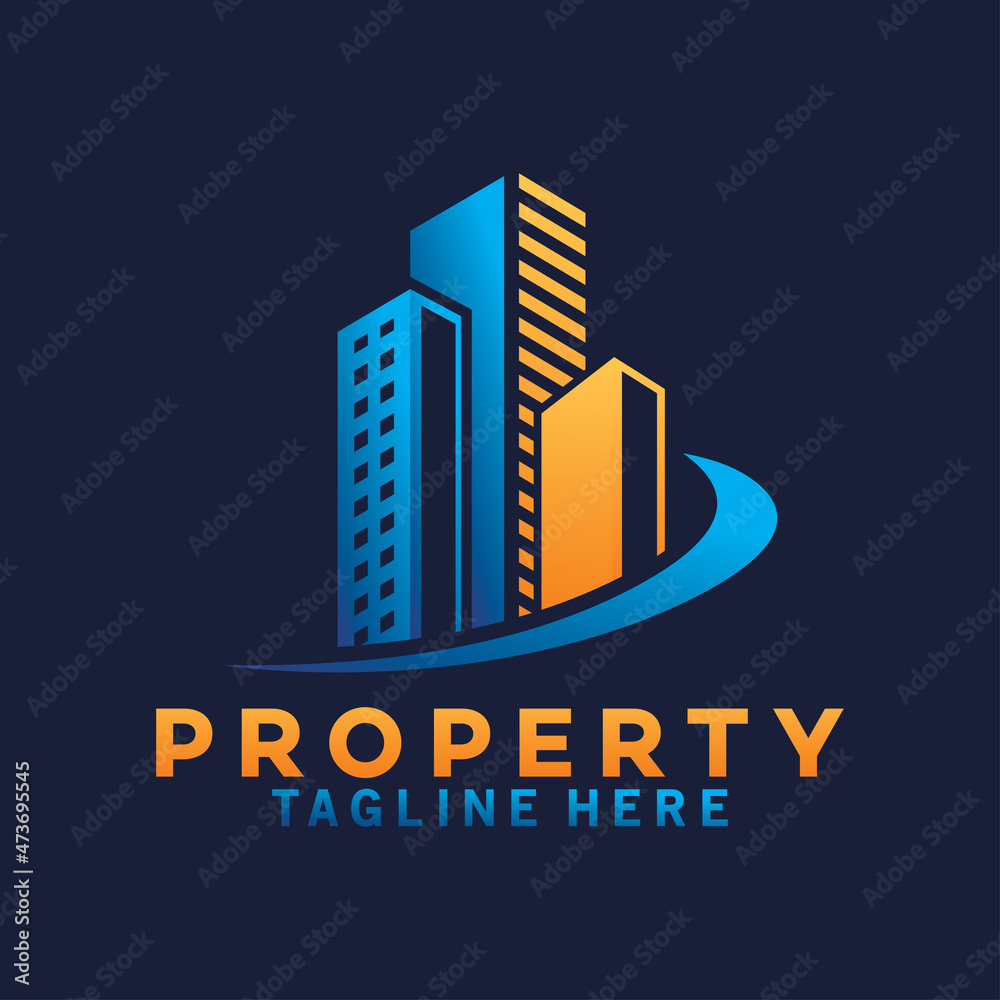 property skyscraper logo real estate icon