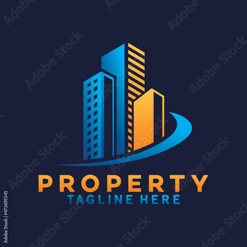 property skyscraper logo real estate icon