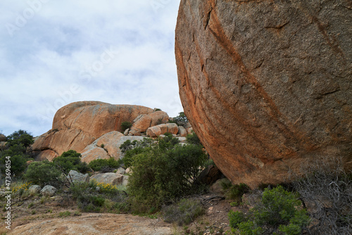 Large boulder rocks on mountain