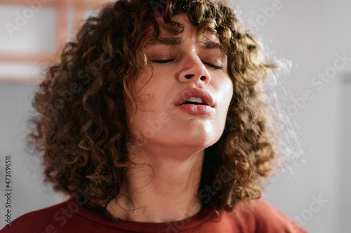 Sportswoman Panting 