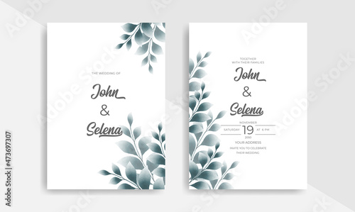Watercolor Floral Wedding Invitation Card
