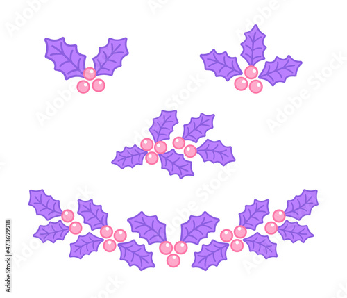 Christmas holly berry, Christmas decoration and ornament