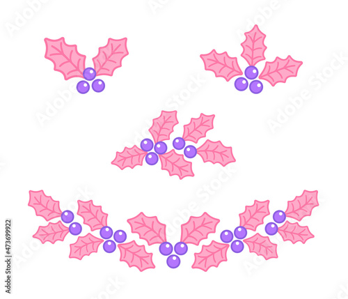 Christmas holly berry, Christmas decoration and ornament