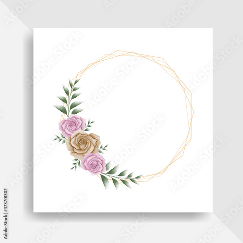 Delicate Flowers Watercolor Floral Frame
