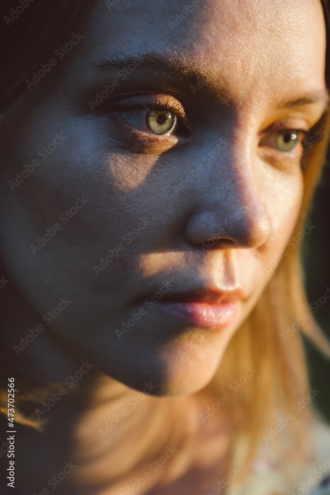 Portrait in sunset light Portrait in sunset light
