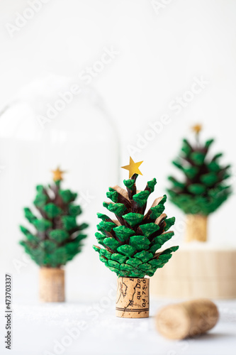 Christmas tree pine cones photo
