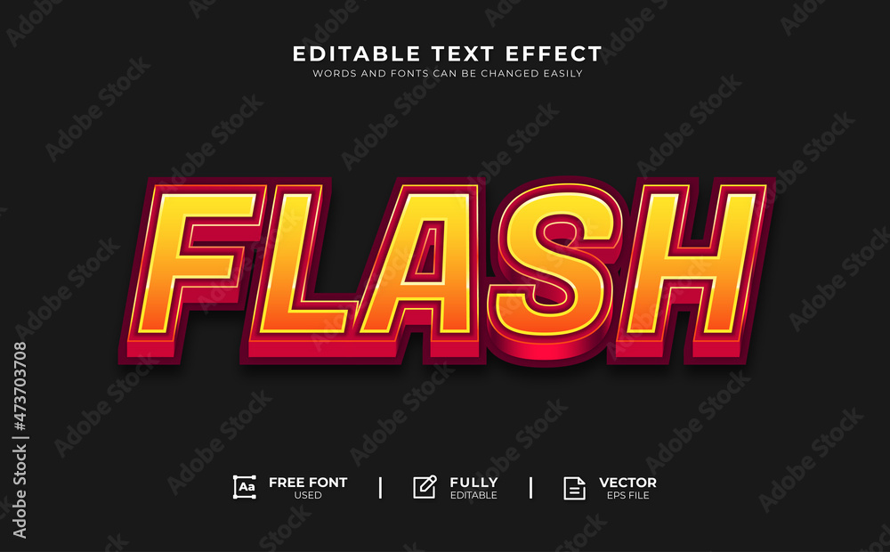 3d Flash Editable Text Effect