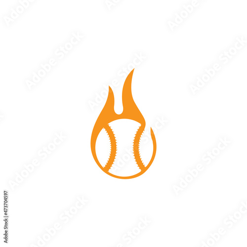 tennis ball fire flame logo symbol icon vector graphic design illustration idea creative tennis