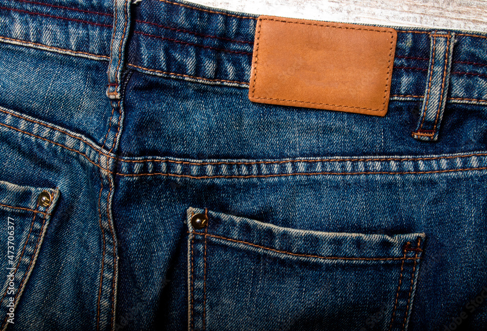 Blue Jeans Pant With Leather Blank Label
Blue Jeans Pant With Leather Blank Label
