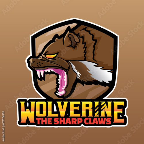 Wolverine Head Mascot Vector Logo