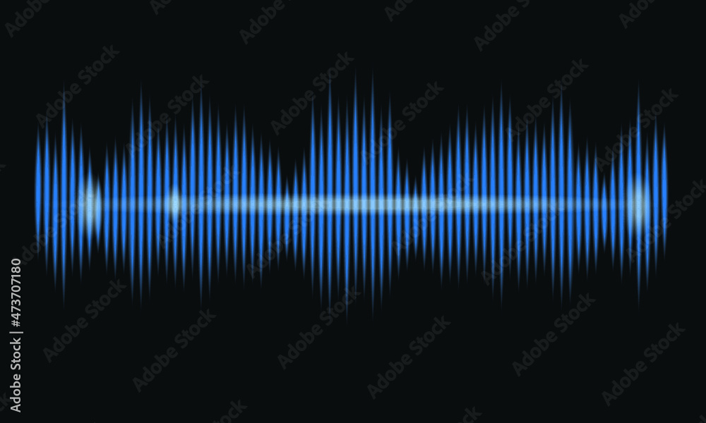 Blue Sound Wave Music Equalizer. Abstract technology background
