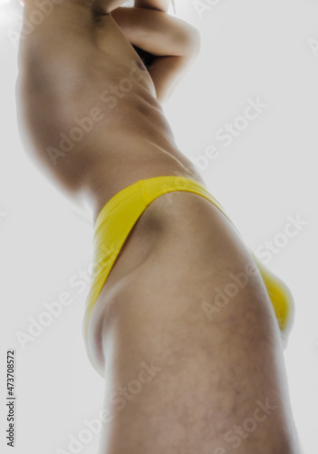 Man In Yellow Underwear photo