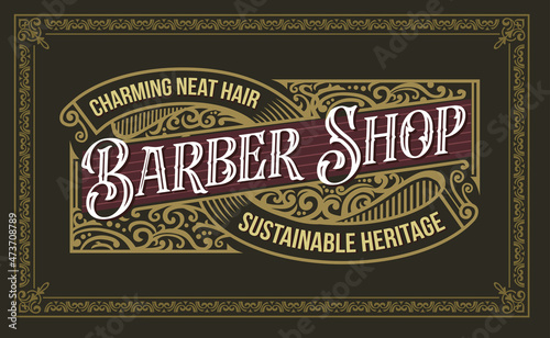 Barber Shop Old Vintage Logo Design