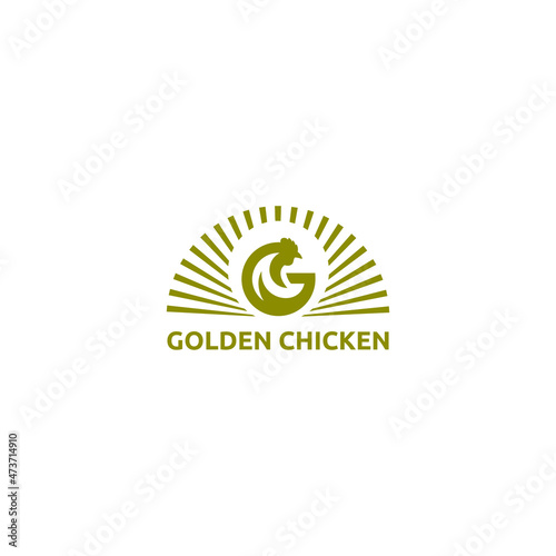 Logo design for the letter G chicken