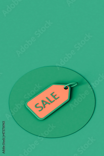 Sale tags on a circular design. holiday sale concept  photo