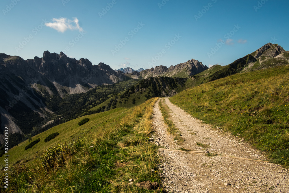 Wanderweg in den Alpen (Österreich, Tirol)
