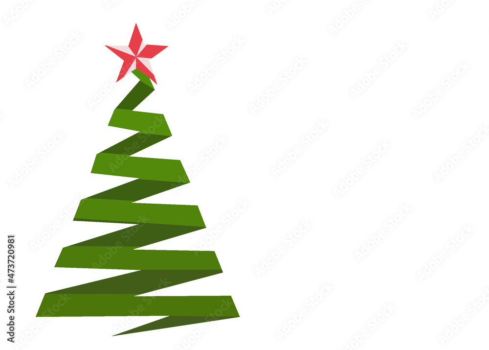 Christmas tree on white background. Illustration, graphic, card. Space for text. Christmas tree on white background. Illustration, graphic, card. Space for text.