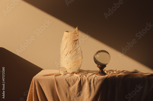 elegant still life in pink atmosphere