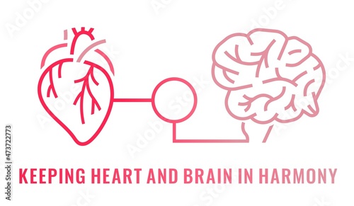 Heart-brain connection. Health of the heart and mind are intertwined.