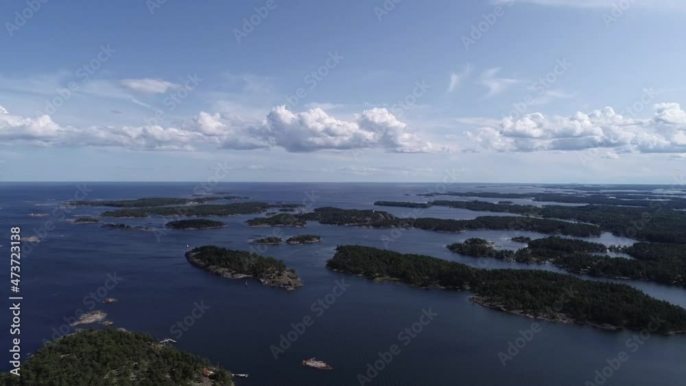 Swedish landscape by drone in summer Swedish landscape by drone in summer