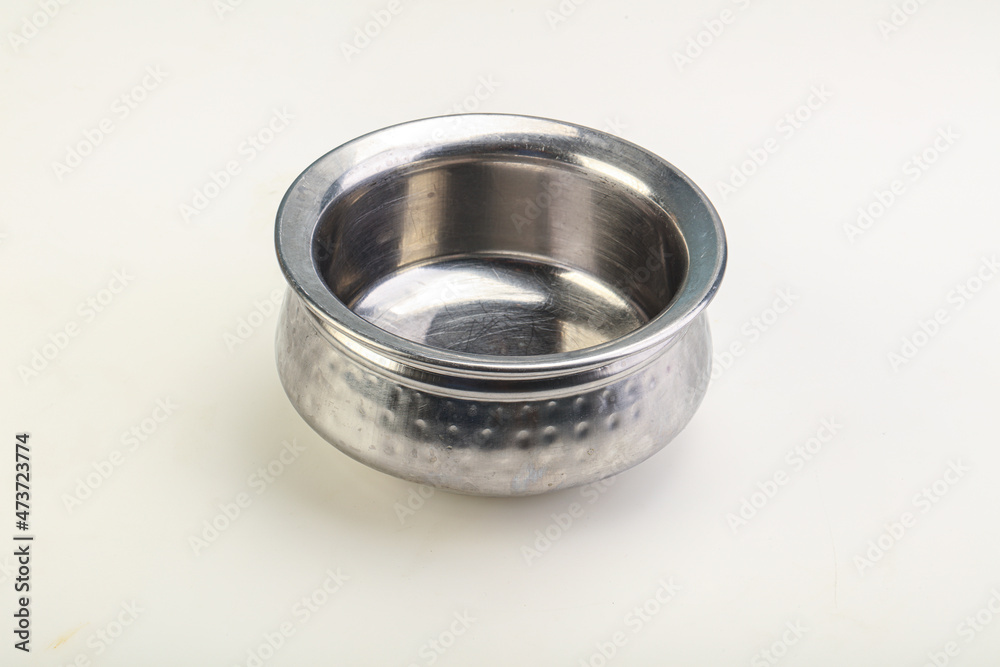 Indian metal empty bowl for food Indian metal empty bowl for food